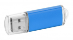 Недорогая USB флешка под гравировку, синего цвета